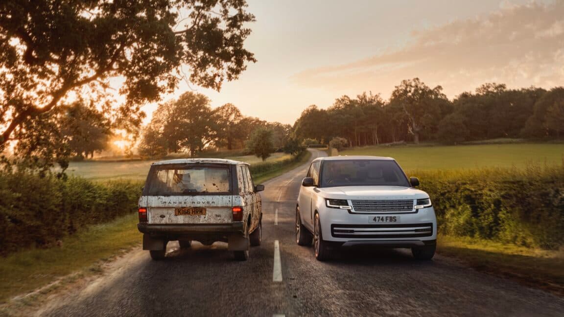 Cutaway technical rendering of the 2027 Range Rover Electric chassis and 800V battery layout