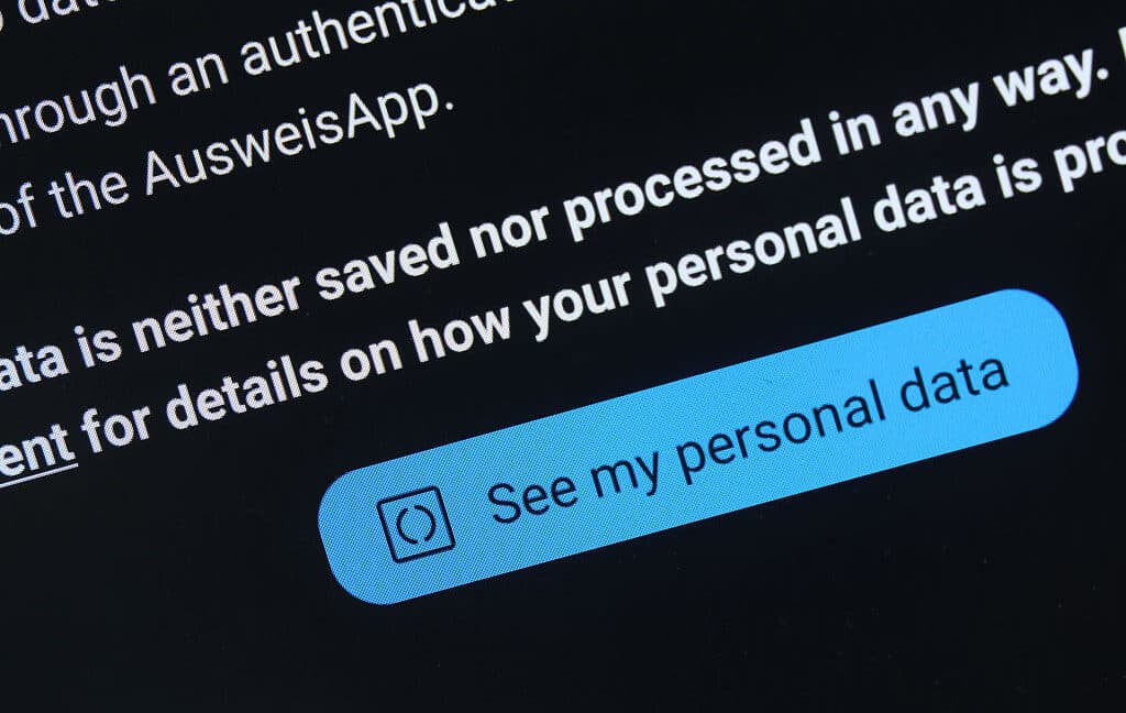 Abstract digital privacy concept showing data streams and security compliance files