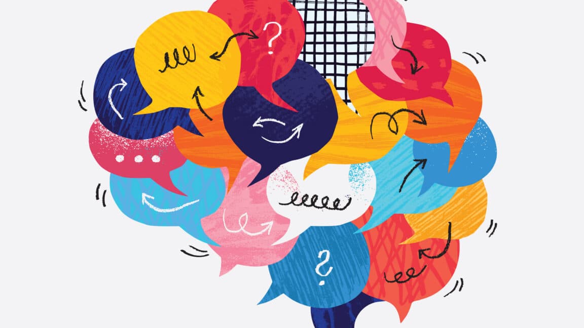 An adult studying a foreign language on a digital tablet, representing cognitive resilience and brain health.